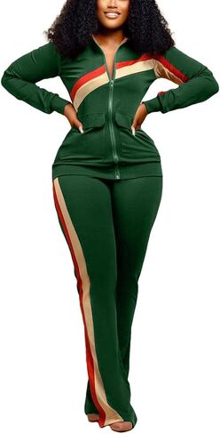 2 Piece Outfits for Women Tracksuit Set Jogging Suits Workout Gym Set Sweatpants Sport Sets Pocket in Kuwait