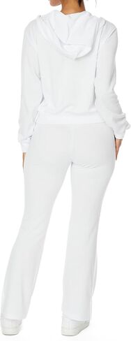 ملابس من القطعة للسيدات مجموعة التعرق مجموعة zip up hoodie boot cut reg sweatpants french terry lounge in Saudi Arabia