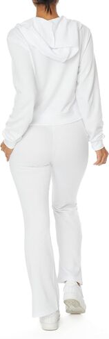 ملابس من القطعة للسيدات مجموعة التعرق مجموعة zip up hoodie boot cut reg sweatpants french terry lounge in Saudi Arabia
