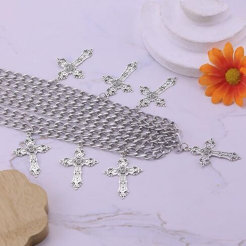 Goth Cross Belt Punk Hip Hop Waist Chain Belly Chains for Women Waist Chain Corset Raven Belt Grunge Belt Halloween Emo Accessories Pirate Waist Chain in Saudi Arabia
