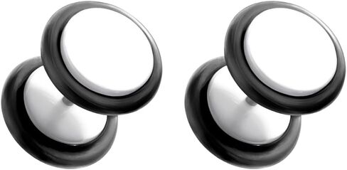 Pierced Owl 16GA Acrylic Fake 0GA Plugs with Black O-Rings, Sold as a Pair in Kuwait