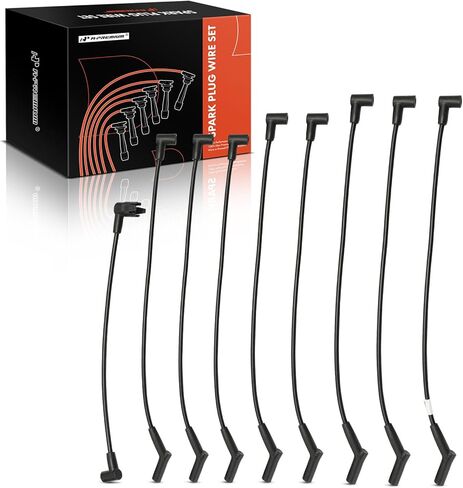 A-Premium 9PCS Spark Plug Wire Set Compatible with Ford F-250 1989-1996, F-350 1989-1997, F-53 Motorhome Chassis, F-Super Duty, E-350 Econoline, E-250 E-350 Econoline Club Wagon, Econoline Super Duty in Saudi Arabia