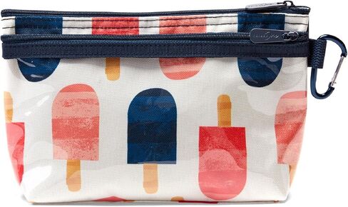 THIRTY-ONE Gifts Clear Clip Pouch with Zipper, Clear Pocket and Carabiner Clip, Popsicle Perfection in Saudi Arabia