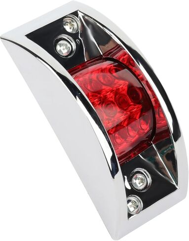 4x مقطورة جانبية علامة الضوء مستطيل كروم على طراز مقطورة مدرعة مقطورة الخفيفة 12 LED مستطيلات العنبر التخليص الضوء in Kuwait