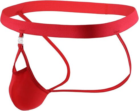Evankin Mens Sexy Ice Silk Jockstrap Hollow Out Funny Buckle Underwear Low Rise Bulge Pouch in Saudi Arabia