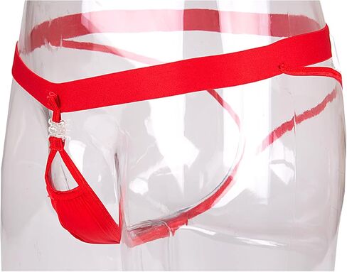 Evankin Mens Sexy Ice Silk Jockstrap Hollow Out Funny Buckle Underwear Low Rise Bulge Pouch in Saudi Arabia