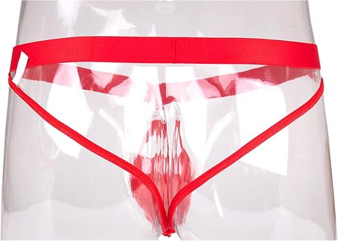 Evankin Mens Sexy Ice Silk Jockstrap Hollow Out Funny Buckle Underwear Low Rise Bulge Pouch in Saudi Arabia