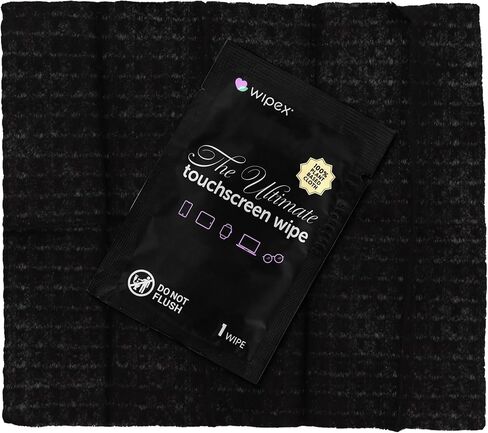 Wipex Ultimate Car Screen Cleaner - 48ct Auto Screen Wipes, Streak-Free & Residue-Free, Plant-Based Black Cloth for Interior, Mirrors & Dashboard, 24ct Individually Wrapped (Pack of 2) in Kuwait