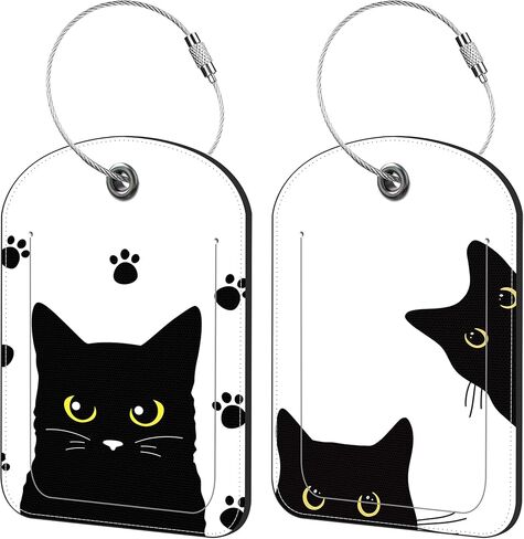 Vintage Mountain and Lake Luggage Tag for Suitcase Set of 2 PU Leather Cute Luggage Tags with Stainless Metal Loop ID Label Privacy Flap Suitcase Tags for Women and Men Travel in Saudi Arabia