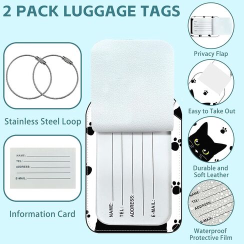 Vintage Mountain and Lake Luggage Tag for Suitcase Set of 2 PU Leather Cute Luggage Tags with Stainless Metal Loop ID Label Privacy Flap Suitcase Tags for Women and Men Travel in Saudi Arabia