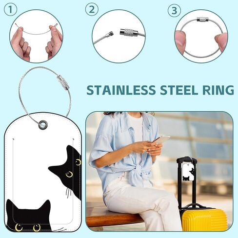 Vintage Mountain and Lake Luggage Tag for Suitcase Set of 2 PU Leather Cute Luggage Tags with Stainless Metal Loop ID Label Privacy Flap Suitcase Tags for Women and Men Travel in Saudi Arabia