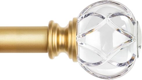 KAMANINA Crystal Netted Texture Replacement Finials for 1 or 7/8 Inch Curtain Rods, Sliver Drapery Rod Ends with M6 Standard Screws, Set of 2 in Kuwait