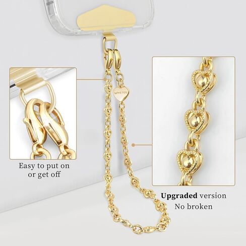 MOUTAKEY Metal Heart Phone Wristlet Strap with Metal Phone Tether Tab in Kuwait
