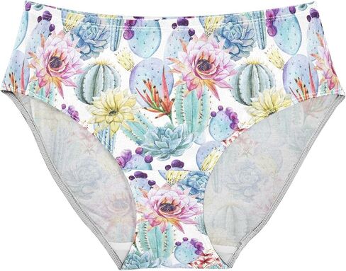 Women's Stylish Sexy Pattern Girls Underwear Soft Breathable High Waist Brief Stretchy Bikini Panties in Kuwait