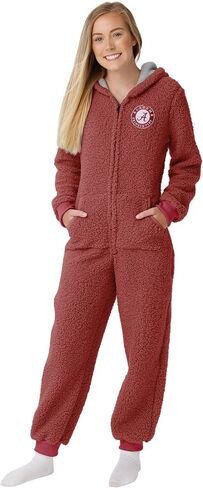 بيجامة FOCO النسائية NCAA College Team Logo Sherpa Onesie One Piece Lounge in Saudi Arabia