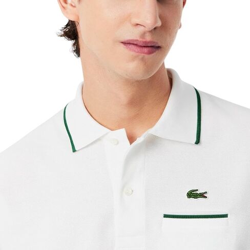 Lacoste Men's Classic Fit Contrast Pique Polo in Saudi Arabia