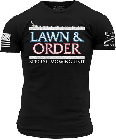 Grunt Style Lawn & Order Men's T-Shirt in Saudi Arabia
