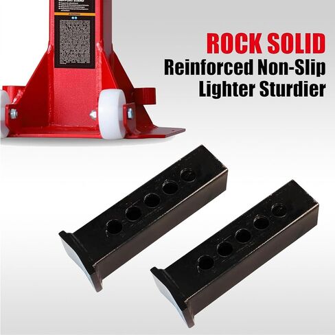 BIG RED Torin 12 Ton Heavy Duty Jack Stands: Pin Style Jack Stand with 2 Casters and Handle, Easily Portable Car Stand for Cars, SUVs, Truck and Pick Ups - Red in Kuwait