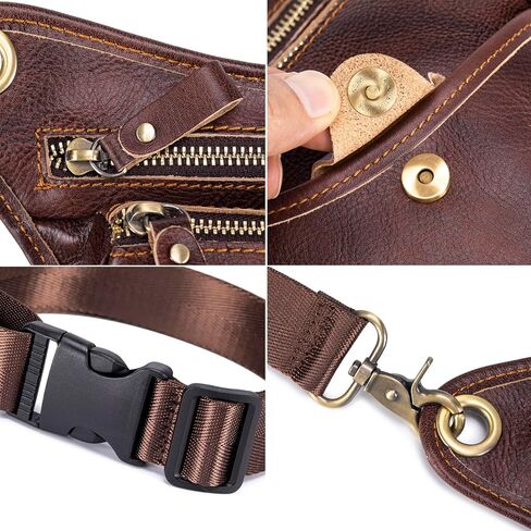 Genuine Leather Drop Leg Bag for Men Women Waist Hip Pack Messenger Shoulder Motorcycle Thigh Purse Hip Pouch Waist Fanny Pack Outdoor Sporting Hicking Pouch Belt Bumbag Coffee in Saudi Arabia