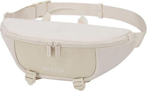 MAXTOP Large Fanny Packs for Women Men Crossbody Bag Travel Essentials with Adjustable Strap Hands-Free Waist Pack for Gym Running Hiking,Black in Kuwait