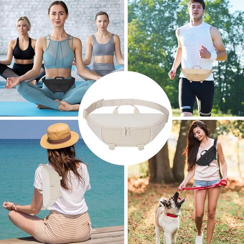 MAXTOP Large Fanny Packs for Women Men Crossbody Bag Travel Essentials with Adjustable Strap Hands-Free Waist Pack for Gym Running Hiking,Black in Kuwait