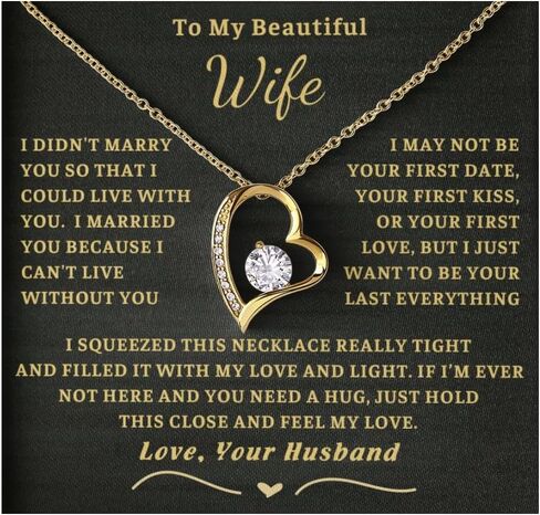 Jewelry To My Wife, Forever love necklace, Gift For Soulmate, Gift For Wife, Wife Birthday Gift, Women Gift, Wife Necklace in Kuwait