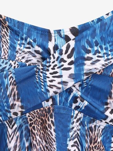ROSE GAL Rosegal Women Plus Size Modest Tankini Swimsuit Two Piece Bathing Suits Leopard Print Swim Tops with Boy Shorts in Saudi Arabia