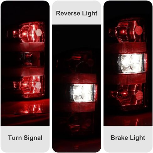 Tail Lights Assembly Compatible with 2014-2018 Chevy Silverado 1500 2500 HD GMC Sierra 3500 HD OE Style Right Passenger Side Rear Light Taillights in Saudi Arabia