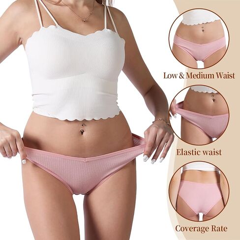 Women's Cotton Bikini Briefs Underwear Packs,Sexy Cheeky Breathable Panties for Ladies in Kuwait