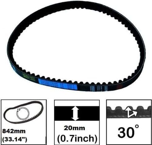 RedCap 150cc 125cc GY6 Clutch Variator Drive Assembly Belt Kit for Scooter Moped Go Kart ATV UTV TaoTao Roketa SunL Ice Bear Vitacci 152QMI 157QMJ Transmission Rebuild Long Case (Belt 835-20-30) in Saudi Arabia