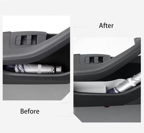 4PCS Door Side Organizer Tray Fit for Tesla Model 3 Highland 2024, 4PCS Full-Cover TPE Front and Rear Door Slot Storage Tray Pockets Protector Liner Accessories (White) in Saudi Arabia