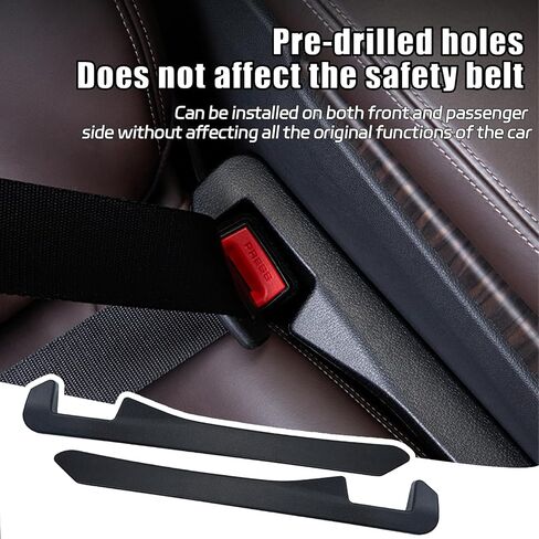 2PCS Car Seat Gap Filler, Soft Foam Leather Seat Side Gap Filler Plug, Fill The Gap Between Seat and Console, Stop Things from Dropping, Universal Interior Car Accessories (Black) in Saudi Arabia