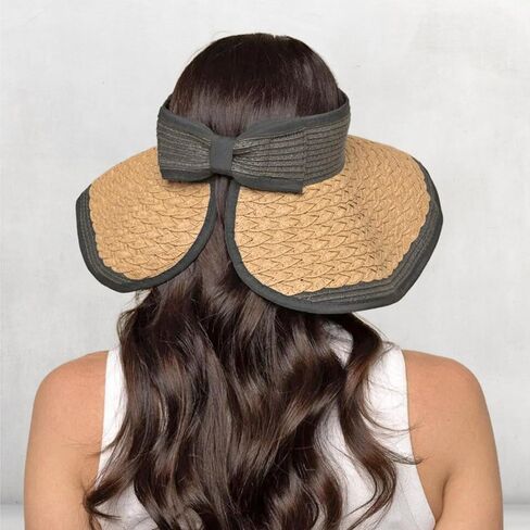Roll -up Visor Sun Hat للنساء - قبعات شاطئية أنيقة وخفيفة الوزن للنساء ، وقبعات الشمس in Saudi Arabia