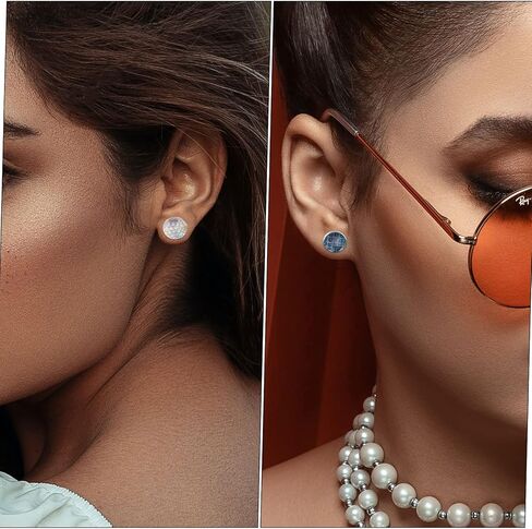 Stuppendux 2Style 4PC Set Color Glass Double Flared Ear Plugs Tunnels Expander Stretching Kit Gauge Piercing Jewelry for Women Men 0g-5/8'' 8-16MM in Kuwait