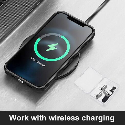غطاء منفذ شحن USB C مضاد للغبار من النوع C، غطاء حماية شاحن 5 عبوات مع فرشاة تنظيف متوافقة مع ملحقات iPhone 15 Pro Max Plus S24-S20 Ultra Moto Pixel اللاسلكية (أسود) in Kuwait