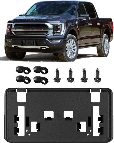 إطار لوحة الترخيص لفورد F150 2021 2022 2023 2.7L 3.0L 3.5L V6 ML3Z-17A385-BB ملحقات رخصة الصدارة الأمامية حامل in Kuwait