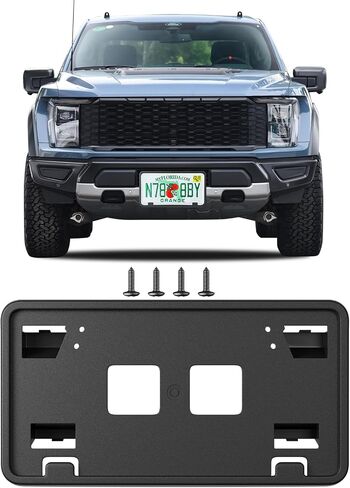 إطار لوحة الترخيص لفورد F150 2021 2022 2023 2.7L 3.0L 3.5L V6 ML3Z-17A385-BB ملحقات رخصة الصدارة الأمامية حامل in Kuwait