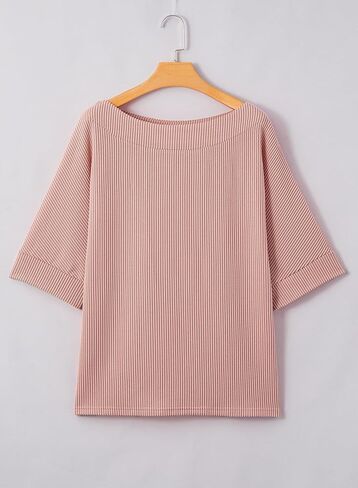 EVALESS Sexy Off The Shoulder Tops for Women 3/4 Length Sleeve Womens Tops Spring Summer 2025 Boat Neck One Shoulder Shirts in Saudi Arabia