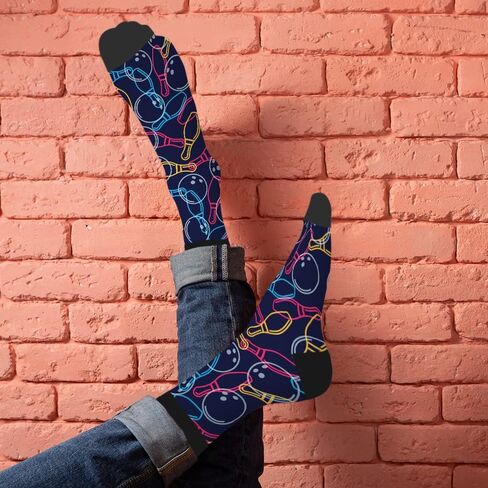 AOYEGO Cute Squirrel Funny Socks Brown Acorns Novelty Casual Crew Socks Contrast Color Design for Women Men Gift in Saudi Arabia