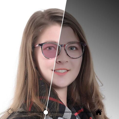 YEIN Blue Light Blocking Glasses, Photochromic Pink Sunglasses, Anti Eyestrain, Computer Reading Glasses, Gaming Glasses, TV Glasses for Women, Anti Glare in Saudi Arabia