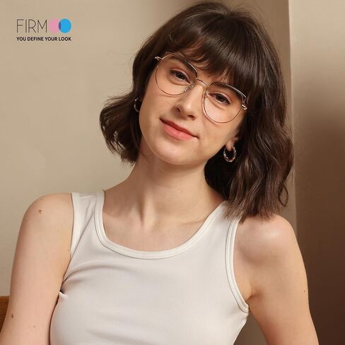 Firmoo Cat Eye Blue Light Blocking Glasses for Women, Metal Lightweight Blue Light Filter Computer Glasses in Saudi Arabia