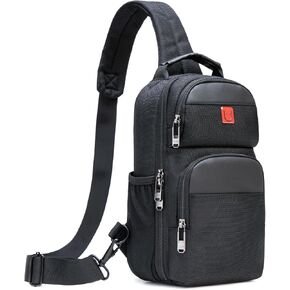 Crossbody Bag Men - Small Travel Sling Bag, Backpack Shoulder Bag | Water-Resistant Hiking Daypack, Adjustable Straps Chest Backpack
