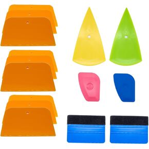 15PCS مجموعة حشو حشو مجموعة ، 4 "5" 6 "مواد حشو جسم السيارات القابلة لإعادة الاستخدام ، وموزعة البلاستيك ، والتقلبات الحواف لتطبيق المعدات الحشو الزجاجات عوامل السد عوامل السيارة صيانة جسم السيارة