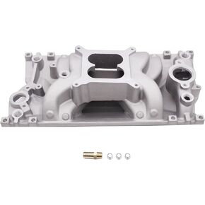 مشعب تناول الألومنيوم متوافق مع SBC Small Block Chevy Vortec Air Gap Manifold 350 1996-Up 1500-6500 دورة في الدقيقة DM-3502H 0