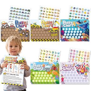 Underwater World Reward Chart, a Must-Haves for Potty Training, Provides Rewards and Prizes for Toddlers Boys Girls Kids When Learning Potty Training Tips
