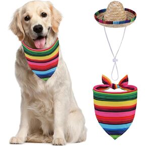 PUPTECK Dog Halloween Bandanas Scarf with Cute Doggy Wizard's Hat, Pumpkin Costumes Decorations for Small Medium Large Dogs Boy Girl Funny, Black