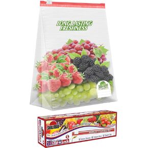 Ziplock Bags, Sandwich Bags and Snack Bags– Durable Slider Storage Bags- (Small 8.25 x 8.25) Non-BPA Plastic – Versatile - Easy to Fill - Stand Up Design- Count-60