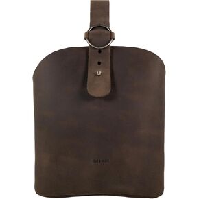 Hide & Drink, Rounded Handbag, Travel Organizer, Handmade from Full Grain Leather - Bourbon Brown