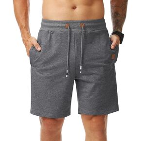 Surenow Men's Athletic Shorts Active Workout Shorts for Men with Pocket Gym Running Short Drawstring Lightweight Casual Short