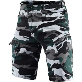 Tactical Cargo Cotton Work Shorts for Men Outdoor Casual Hiking Fishing Hunting Shorts with Multi Pockets